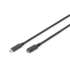 Cavo di prolunga usb-c / usb-c - usb-c 2mt nero (ak-300210-020-s)