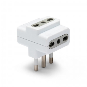 Adattatore triplo spina 16a 3 prese ita 10/16a bianco velamp