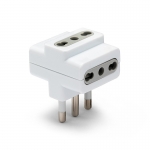 Adattatore triplo spina 16a 3 prese ita 10/16a bianco velamp