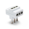 Adattatore triplo spina 16a 3 prese ita 10/16a bianco velamp