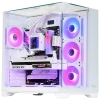 Case atx itek dark cave pano gaming 4*12cm argb fan glass(3l) wh