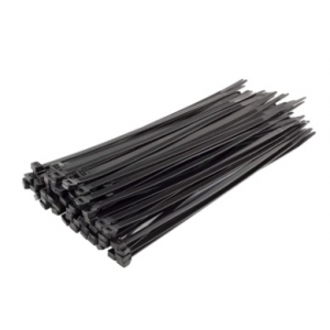 Fascette dentate serracavi 3,6x300mm nero conf.100pz