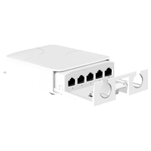 Poe extender outdoor waterproof din 4xfe+1fe poe