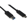 Cavo usb da connettore "a" maschio a conn. type c 0,5mt usb 3.0
