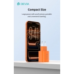 Caricatore ac/usb type-c devia 40w (max 60w) gan ultra fast oran