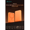 Power bank 10000mah devia wir.magn. c.rapida 22w orange con cavo