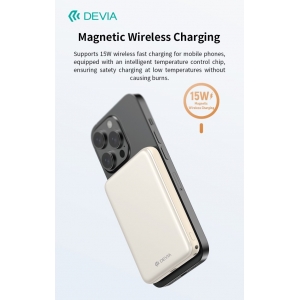 Power bank 10000mah devia wir.magn. c.rapida 22w gold con cavo
