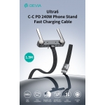 Cavo da type c a type c 5a 260w pd devia 1,5mt con supporto tel.