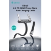 Cavo da type c a type c 5a 260w pd devia 1,5mt con supporto tel.