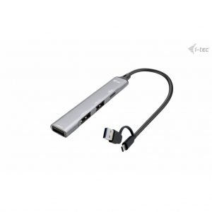 Hub usb type a/c 4 porte usb-a (1*3.0 e 3*2.0) metal i-tec