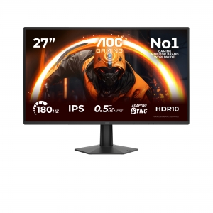 Aoc monitor gaming 27 led ips fhd 180hz 300 cdm, dp/hdmi