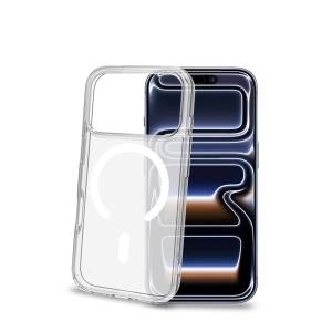 Celly gelskin magsafe trasp. cover iphone 18 pro/17 pro bianco