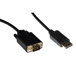 Cavo displayport to vga m-m 1,8mt nero