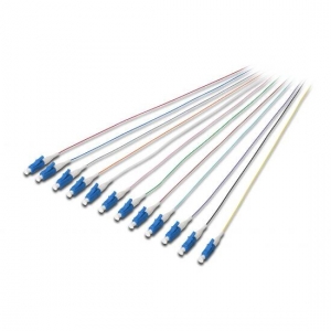 Set 12 cavi pigtail fibra ottica colorati connettori lc os2 09/125 simplex