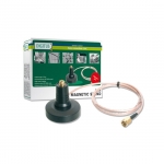 Cavo prolunga coassiale cm 75 con base a montaggio magnetico per antenna wireless wlan