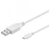 Cavo di connessione micro usb "b" - lunghezza cm. 60 schermato bianco