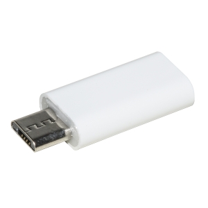 Adattatore usb type c maschio a micro usb femmina bianco link