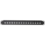 Pannello patch vuoto colore nero 16 porte
