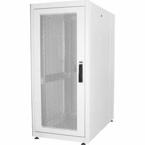 Armadio 26 unit 19" per reti e server misure (a)1299 x (l)600 x (p)1000 mm. colore grigio chiaro porta traforata