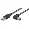 Cavo usb 2.0 connettore a - b 90 gradi mt 2