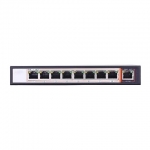 Hub switch 8 porte poe 10/100 + 2p uplink 15,4w/porta link