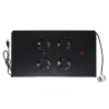 Modulo 4 ventole a soffitto colore nero con termostato per armadi 22/42u profondi 800-1000 link
