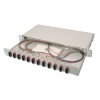 Pannello estraibile 19" per fibra ottica con 12 connettori sc duplex om4
