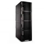 Armadio rack 19" 42u con 4 compartimenti 1992(a) x 1070(p) x 600(l) nero porte traforate