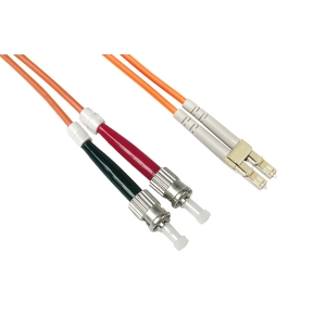 Cavo fibra ottica 1mt connettori lc-st 50/125 om2 multim. aranc.