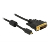 Cavo micro hdmi d maschio - dvi 24+1 maschio mt 2 delock