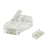Confezione 100 connettori 8 poli cat 6 utp non schermato rj45 con inserto per cavo flessibile