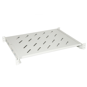 Ripiano rack 19 1u prof. 350mm colore grigio allungabile 4 aggan