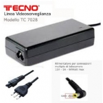 Alim. tecno 7028 x nvr e videocamere 12v 5a conn. 5,5*2,5mm