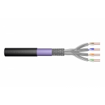 Cavo solido doppia schermatura s-ftp per reti categoria 7 matassa mt 100 guaina pe per installazioni esterne o sotterranee
