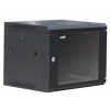 Armadio rack a parete 9u 600x450x500 (1ven,4mon.) lat.rem.nero