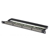 Patch panel ftp cat6 24 porte rj45, per rack 19" 0,5 unita' nero