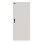 Porta chiusa in metallo pieno con serratura per armadio link 27u 600 mm grigio