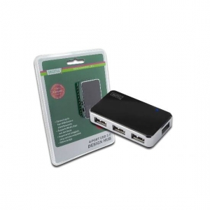 Hub usb 2.0 4 porte con alimentatore digitus da-70220