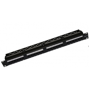 Patch panel 24 porte rj45 vuoto nero link lkpv24