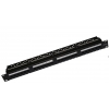 Patch panel 24 porte rj45 vuoto nero link lkpv24