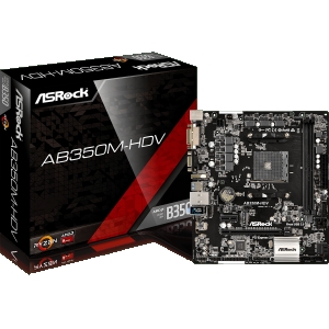 Main board asrock b450m-hdv r4.0 sk am4 2xddr4 raid vga+dvi+hdmi