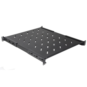 Ripiano rack 19 1u prof. 350mm-550mm  nero allungabile 4 agganci