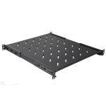 Ripiano rack 19 1u prof. 350mm-550mm  nero allungabile 4 agganci