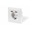 Presa a muro schuko con 2 prese usb 5 volt 2,1a