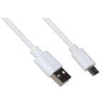 *cavo usb - micro usb con connettori reversibili  mt 1 colore bianco