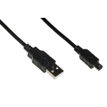 Cavo usb 2.0 mini "b" 5 poli per ricarica o trasmissione dati in rame mt.1