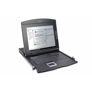Console 17" per rack 19" con switch kvm 8 porte tastiera italiana