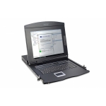 Console 17" per rack 19" con switch kvm 8 porte tastiera italiana
