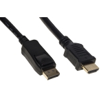 Cavo displayport 1.2 - hdmi 1.4  4kx2k 30 hz contatti dorati mt 5