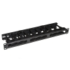 Pannello guidacavi per armadi rack 19" 1u a gabbia colore nero, alta densita' profondita' 11 cm con coperchio apribile